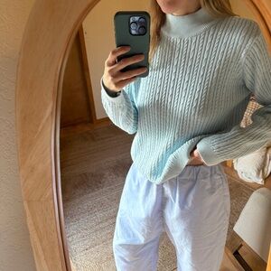 Vintage cotton mock neck sweater